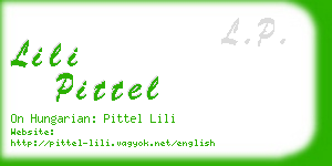 lili pittel business card